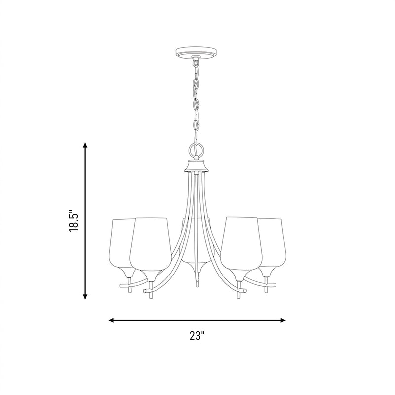 Savoy House Essentials Octave Lt Chandelier, Satin, Satin Nickel