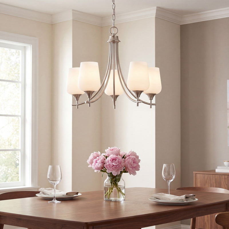 Savoy House Essentials Octave Lt Chandelier, Satin, Satin Nickel
