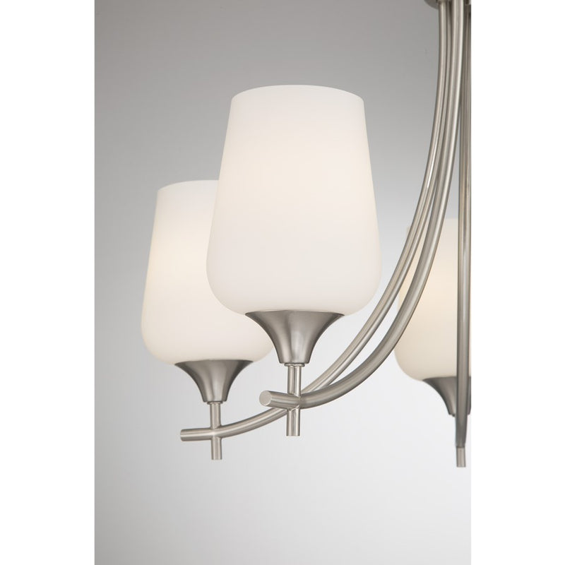 Savoy House Essentials Octave Lt Chandelier, Satin, Satin Nickel