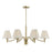 Savoy House Rosa 6 Lt Chandelier, White, Noble Brass - 1-6084-6-127