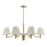 Savoy House Rosa 6 Lt Chandelier, White, Noble Brass