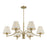 Savoy House Rosa 6 Lt Chandelier, White, Noble Brass