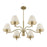 Savoy House Rosa 6 Lt Chandelier, White, Noble Brass