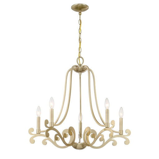 Savoy House Lombard 5 Light Chandelier, Noble Brass