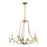 Savoy House Lombard 5 Light Chandelier, Noble Brass