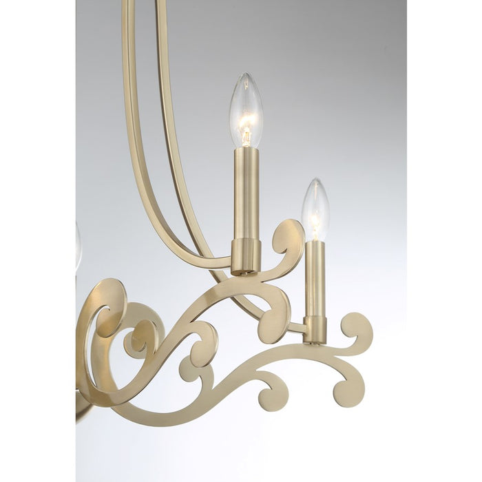 Savoy House Lombard 5 Light Chandelier, Noble Brass