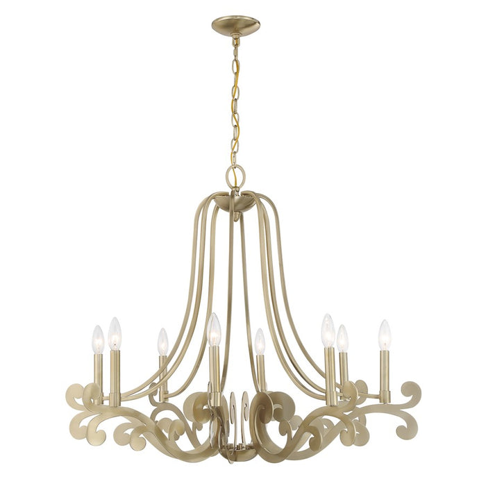 Savoy House Lombard 8 Light Chandelier, Noble Brass - 1-6097-8-127