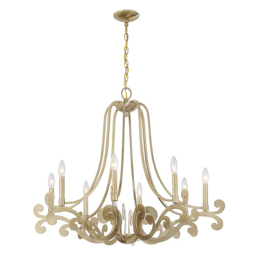 Savoy House Lombard 8 Light Chandelier, Noble Brass