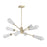 Savoy House Leland 8 Lt Chandelier, White Opal, Noble Brass