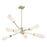 Savoy House Leland 8 Lt Chandelier, White Opal, Noble Brass