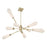 Savoy House Leland 8 Lt Chandelier, White Opal, Noble Brass