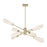 Savoy House Leland 8 Lt Chandelier, White Opal, Noble Brass