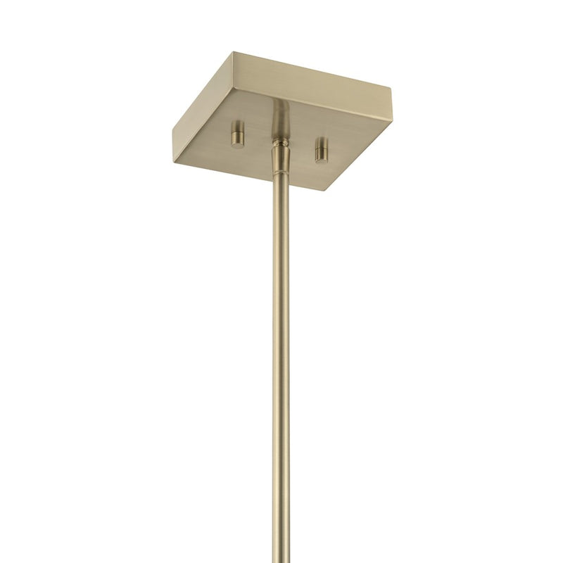 Savoy House Leland 8 Lt Chandelier, White Opal, Noble Brass