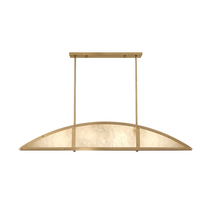 Savoy House Legacy 4-Light Linear Chandelier, Warm Brass