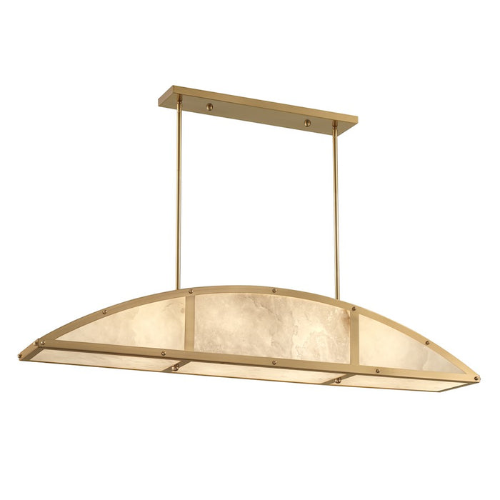 Savoy House Legacy 4-Light Linear Chandelier, Warm Brass