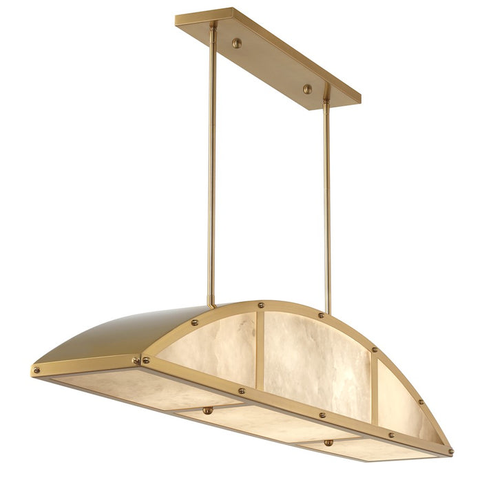 Savoy House Legacy 4-Light Linear Chandelier, Warm Brass