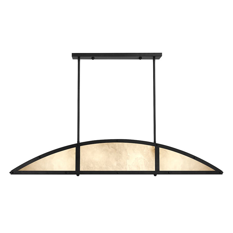 Savoy House Legacy 4-Light Linear Chandelier, Matte Black
