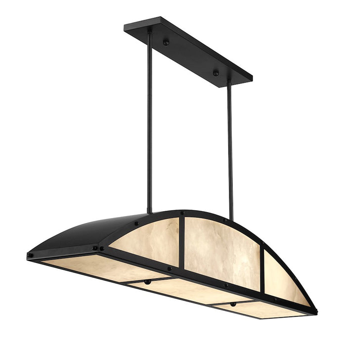 Savoy House Legacy 4-Light Linear Chandelier, Matte Black