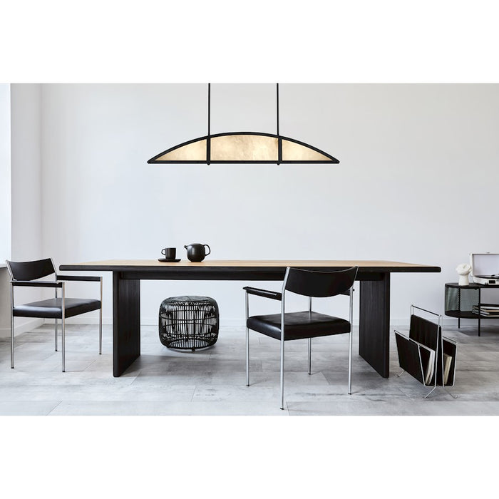 Savoy House Legacy 4-Light Linear Chandelier, Matte Black