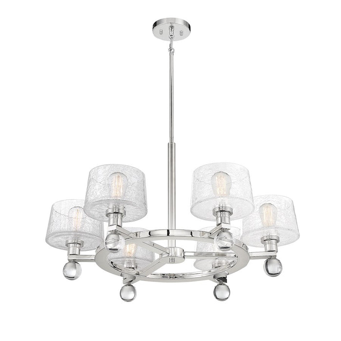 Savoy House Hanover 6-Light Chandelier, Polished Nickel