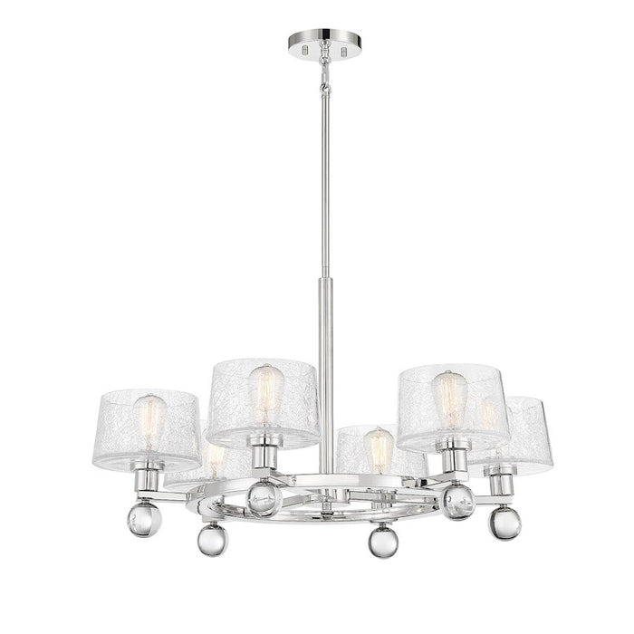 Savoy House Hanover 6-Light Chandelier, Polished Nickel