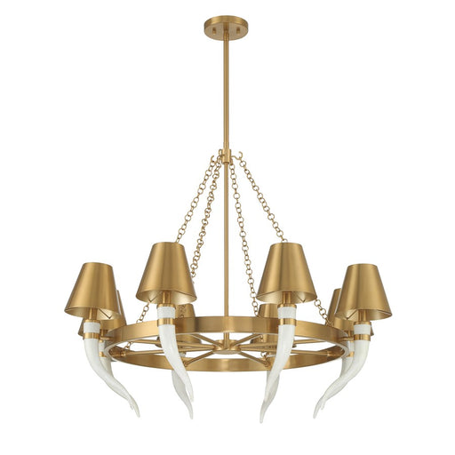Savoy House Hearne 8 Lt Chandelier, Warm Brass, Warm Brass