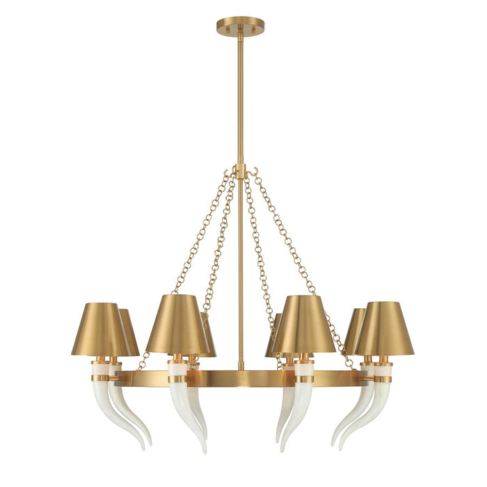 Savoy House Hearne 8 Lt Chandelier, Warm Brass, Warm Brass
