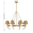 Savoy House Hearne 8 Lt Chandelier, Warm Brass, Warm Brass