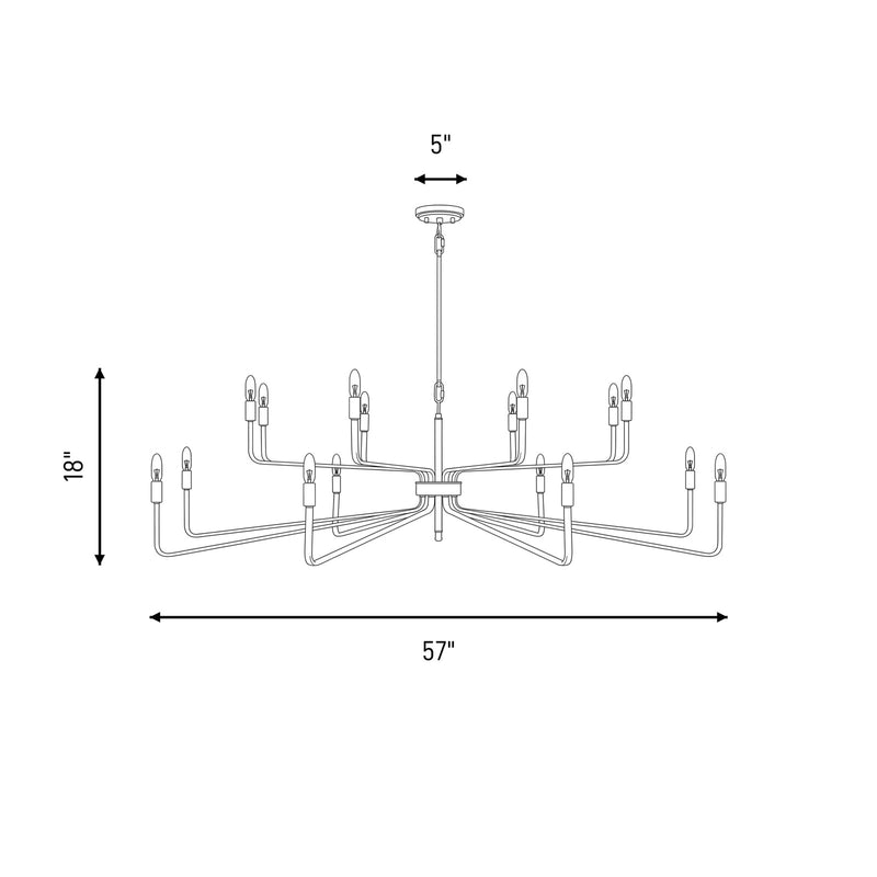 Savoy House Salem Chandelier, Forged Iron
