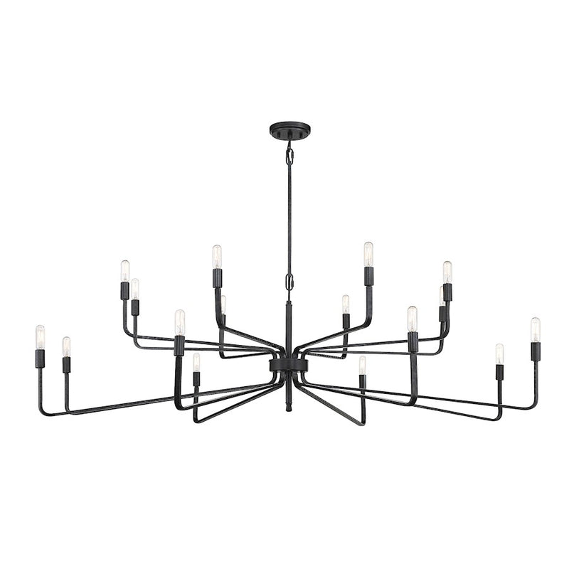 Savoy House Salem Chandelier, Forged Iron