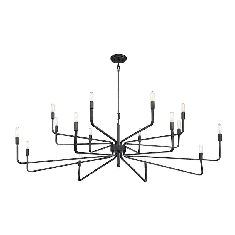 Savoy House Salem Chandelier, Forged Iron