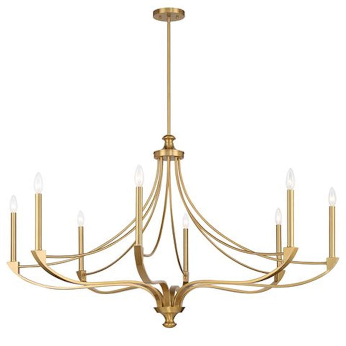 Savoy House Preserve 8-Light Chandelier, Warm Brass