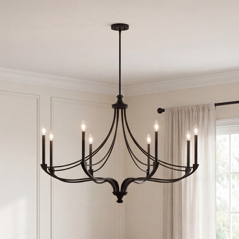 Savoy House Preserve 8-Light Chandelier, Matte Black