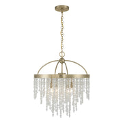 Savoy House Jeanette 4 Lt Chandelier, Noble Brass - 1-6450-4-127