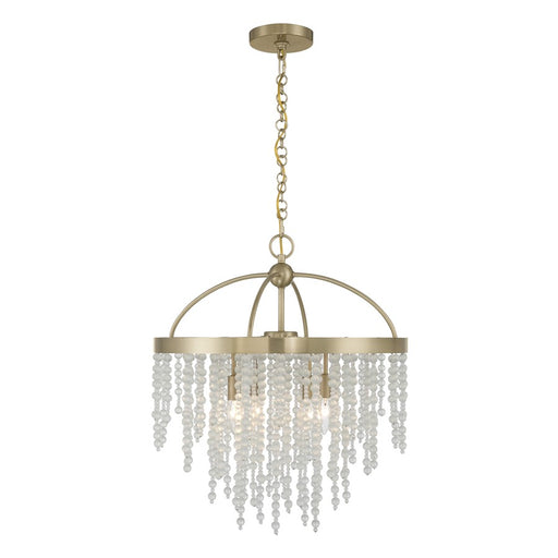 Savoy House Jeanette 4 Lt Chandelier, Noble Brass - 1-6450-4-127