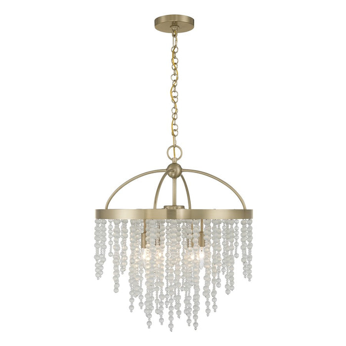 Savoy House Jeanette 4 Lt Chandelier, Noble Brass - 1-6450-4-127