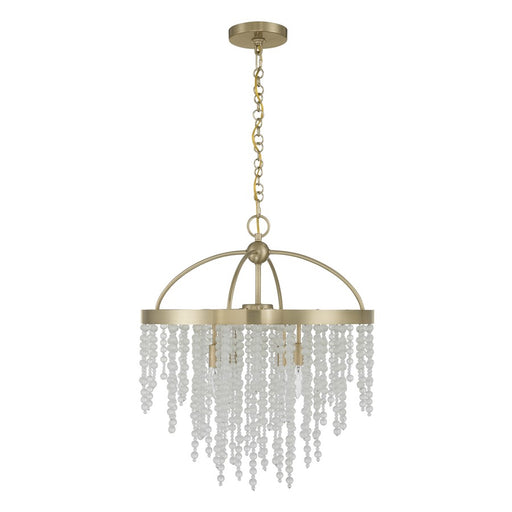 Savoy House Jeanette 4 Lt Chandelier, Noble Brass