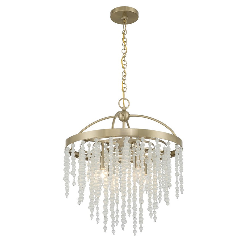 Savoy House Jeanette 4 Lt Chandelier, Noble Brass