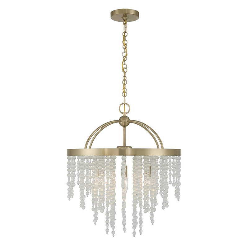 Savoy House Jeanette 4 Lt Chandelier, Noble Brass