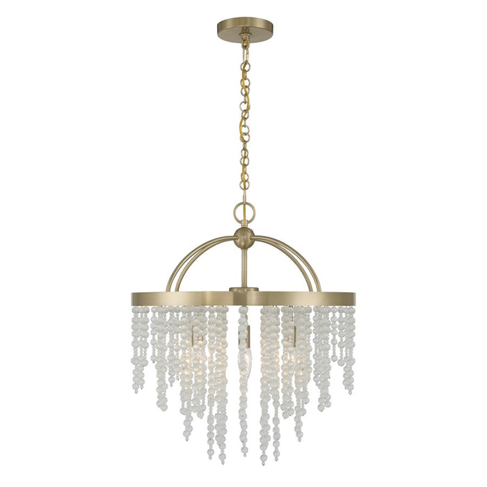 Savoy House Jeanette 4 Lt Chandelier, Noble Brass