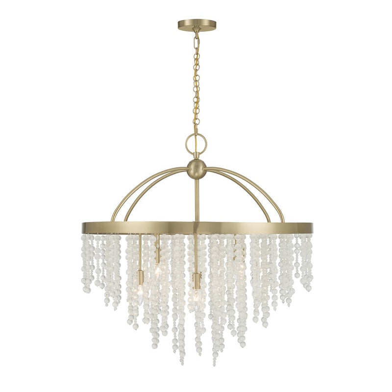 Savoy House Jeanette 8 Lt Chandelier, Noble Brass