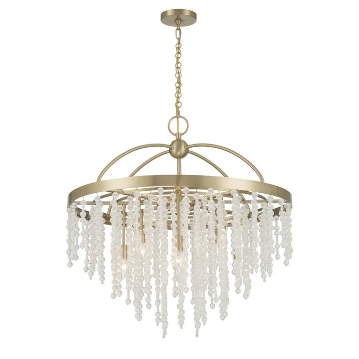 Savoy House Jeanette 8 Lt Chandelier, Noble Brass