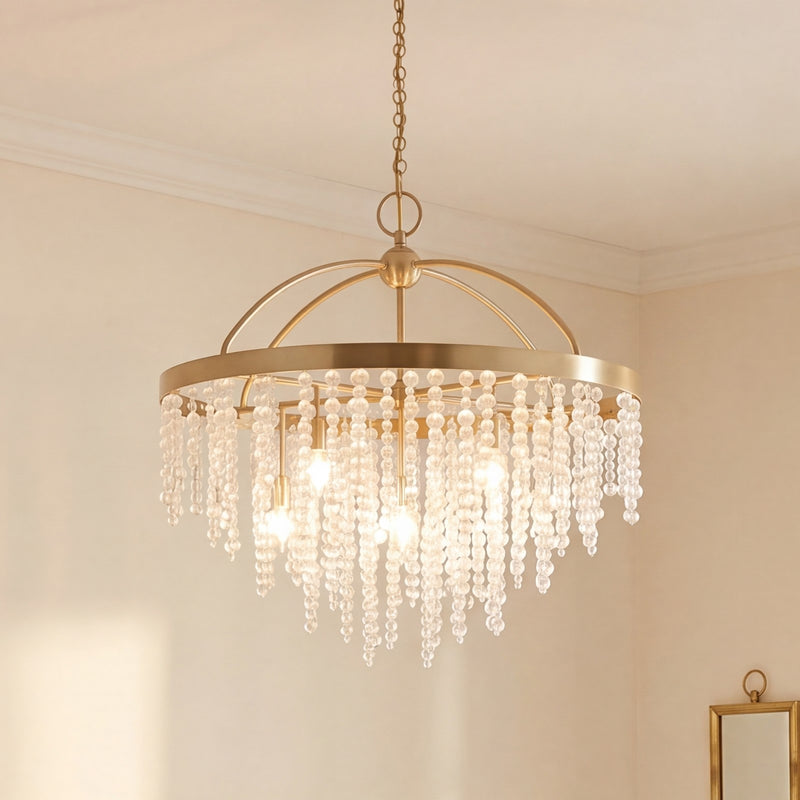 Savoy House Jeanette 8 Lt Chandelier, Noble Brass