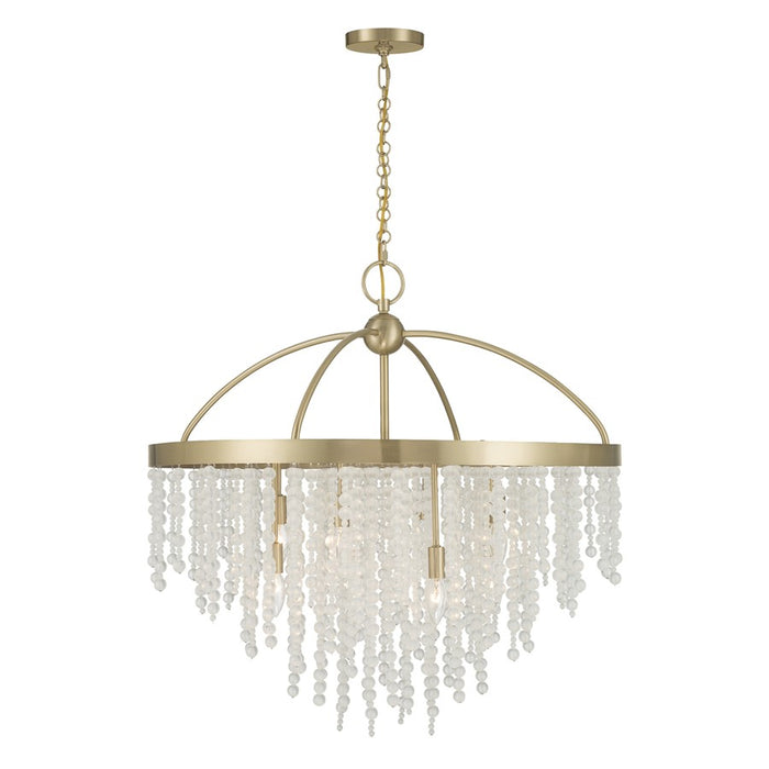 Savoy House Jeanette 8 Lt Chandelier, Noble Brass