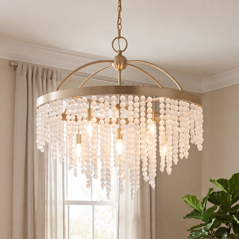 Savoy House Jeanette 8 Lt Chandelier, Noble Brass