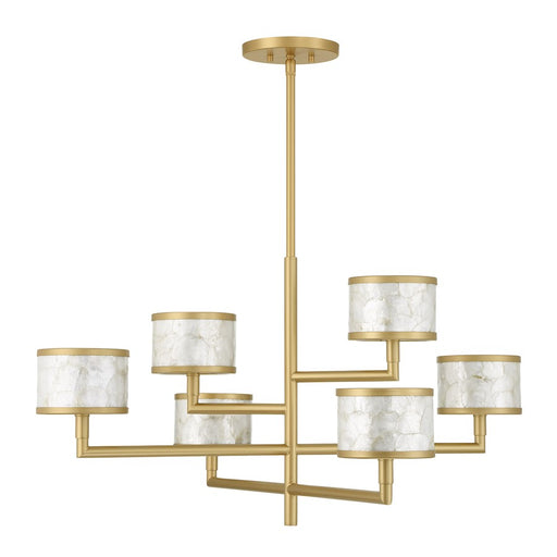 Savoy House Mariquita 6 Light Chandelier, Spun Gold