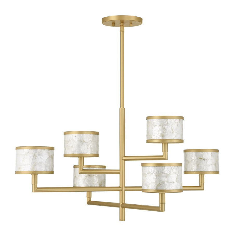 Savoy House Mariquita 6 Light Chandelier, Spun Gold