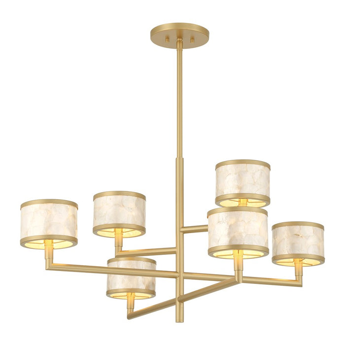 Savoy House Mariquita 6 Light Chandelier, Spun Gold