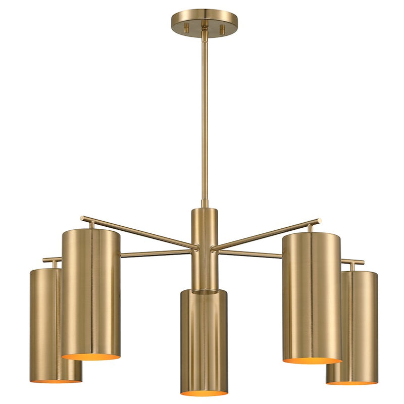 Savoy House Lio 5-Light Chandelier, Noble Brass