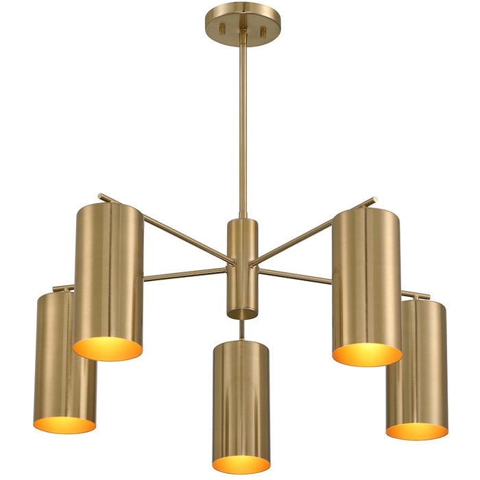 Savoy House Lio 5-Light Chandelier, Noble Brass